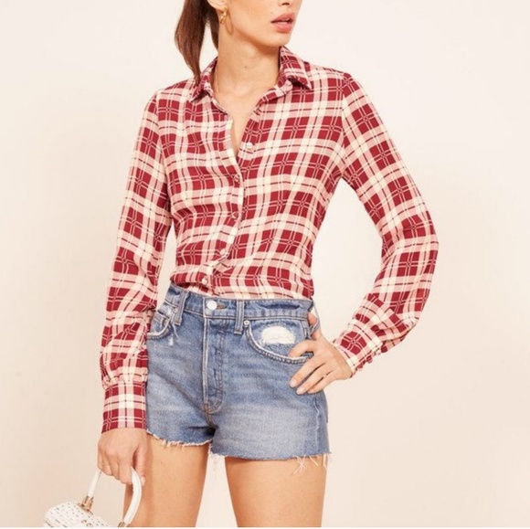 NWT Reformation Melany Blouse - Picture 2 of 6